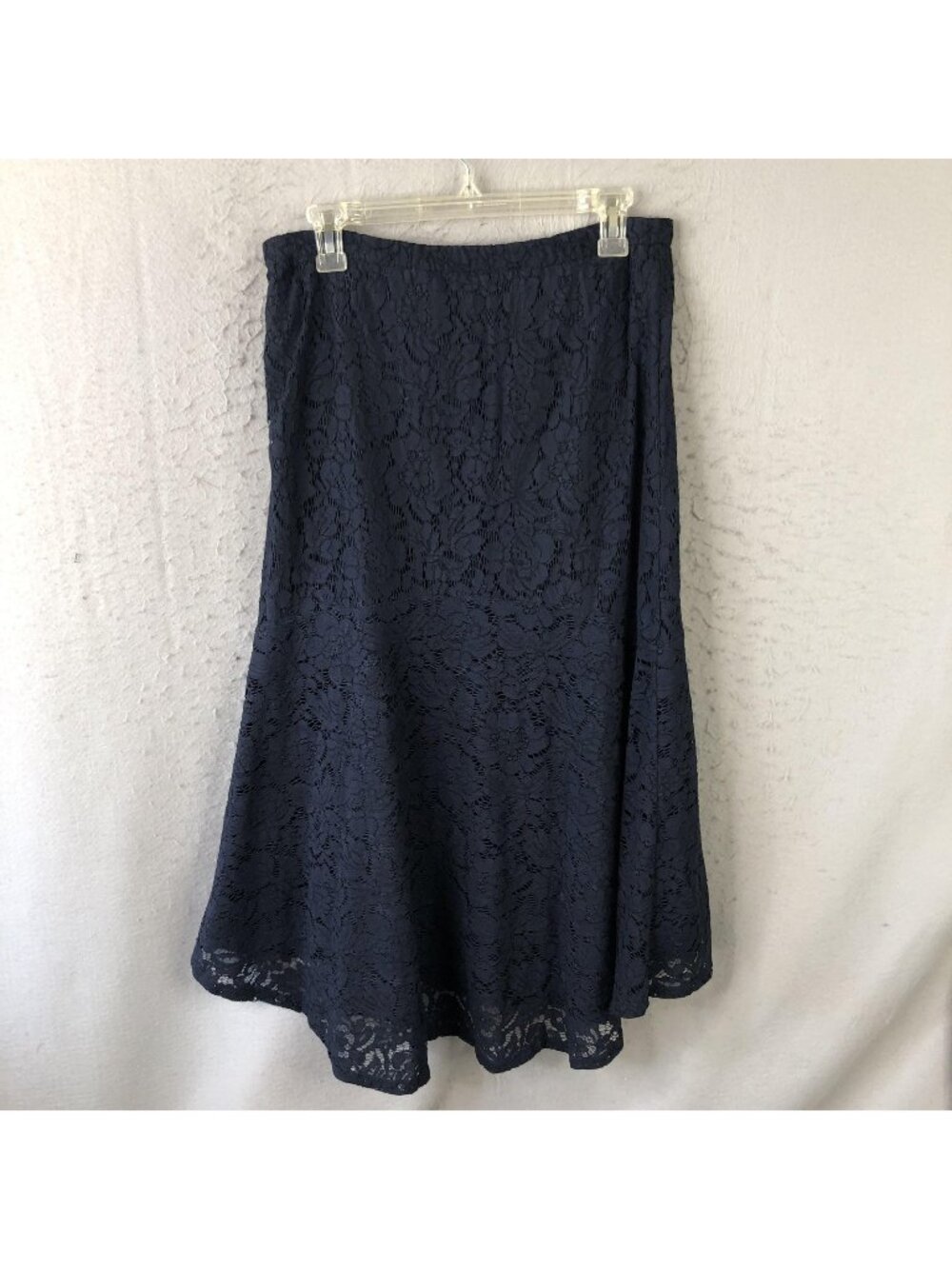 Soft Surroundings Laken Lace Skirt Womens PXS Navy A Line Maxi Formal Party